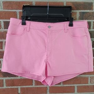 Old Navy High Rise WOW Pink Jean Shorts Size 22